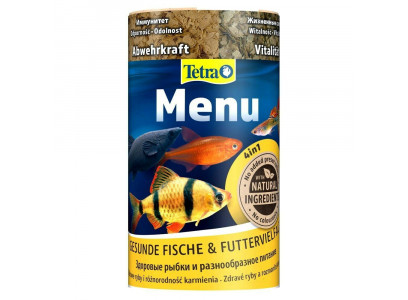 Корм Для Рыб Tetra (Тетра) Min Menu Мелкие Хлопья 4 Вида 100мл 767386 