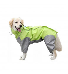 Дождевик Уют Для Собак, 4-Лапы, На Кнопках, Нм223417-6хл, 63см, Зеленый/Серый