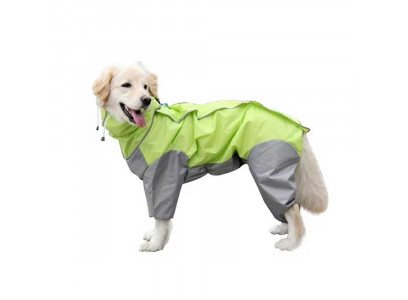 Дождевик Уют Для Собак, 4-Лапы, На Кнопках, Нм223417-9хл, 78см, Зеленый/Серый