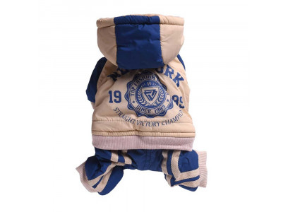 Комбинезон Уют New York с Капюшоном 29см Сине-Бежевый Хм06м