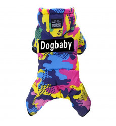 Комбинезон Уют Dogbaby Р Xs 16см с Капюшоном Пятнистый Желто-Розовый Хм10хс 