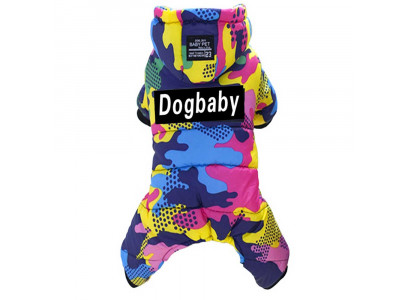 Комбинезон Уют Dogbaby Р Xs 16см с Капюшоном Пятнистый Желто-Розовый Хм10хс 