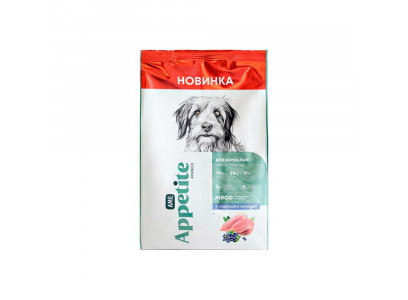 Сухой Корм AmeAppetite (АмАппетит) Advanced Для Собак Индейка и Черника 500г 