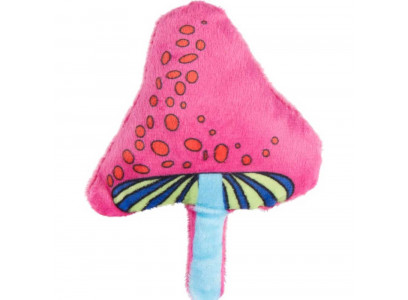 Игрушка Mr.Kranch (Мистер Кранч) Для Кошек Волшебный Грибочек, 12см, Плюш, с Кошачьей Мятой, Красная 