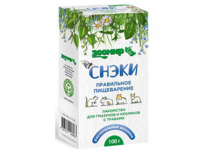 Зоомир Снэки Правильное Пищеварение с Травами Лакомство Для Грызунов и Кроликов 100г 5736  