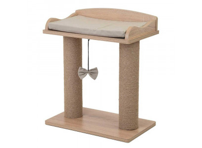 Когтеточка-Лежанка Zoom (Зум)  Виски, 2-Столбика 45,5*27,5*54см Вельвет, Джут 82793 
