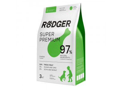 Сухой Корм Роджер Суперпремиум Для Собак Мелких Пород Курица 3кг 