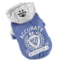 Куртка Уют Для Собак Мелких Пород Зимняя На Кнопках с Капюшоном Р L 33см Голубая Нм220092л