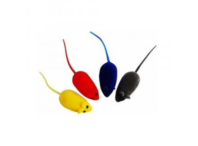 Игрушка Уют Мышь Цветная с Пищалкой 6см, Винил