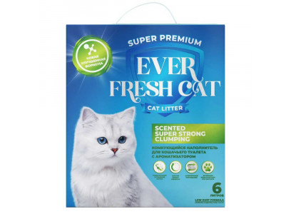 Комкующийся Наполнитель Ever Fresh (Эвер Фрэш) Cat Scented Super Strong Clumping 6л  