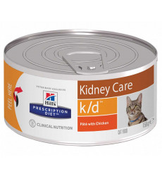 Hills (Хиллс) Prescription Diet K/D Kidney Care Лечебные Консервы Для Кошек При Заболевании Почек Курица 156г