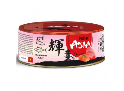 Консервы Prime (Прайм) Asia Для Кошек Тунец и Лосось в Желе 85г 