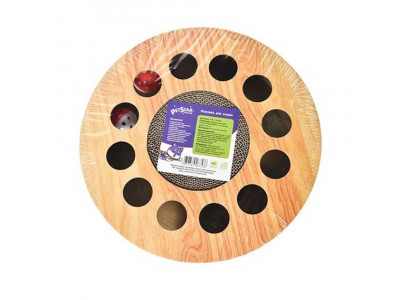 Pet Star Игр.для Кошек Интерактивный Круг С Мячиками, Мятой 33*5см Дерево, Платик (Уп20) 284.2.16494