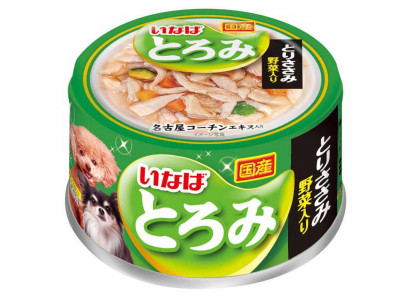 Консервы Inaba (Инаба) Toromi Для Собак Куриное Филе и Овощи в Бульона 80г 