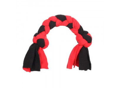 Игрушка Flamingo (Фламинго) Для Собак Канат Плетеный Из Флиса 53см Красно-Черный