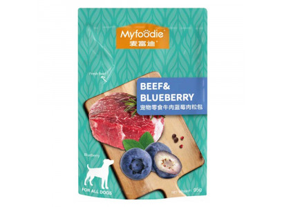 Влажный Корм Myfoodie (Майфуди) Для Собак Паштет Говядина и Черника 95г  