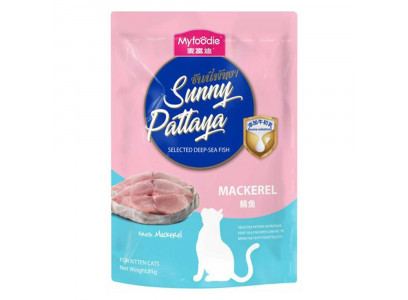 Влажный Корм Myfoodie (Майфуди) Для Кошек и Котят Макрель, Коровий Молозив, Рыбий жир Паштет 85г 