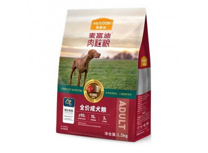 Сухой Корм Myfoodie (Майфуди) Mg Calcium Для Собак Кусочки Говядины  и Молочные Гранулы с Кальцием, 1.5кг 