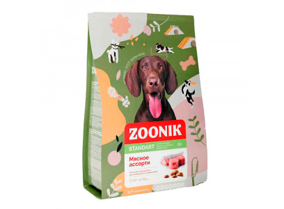 Сухой Корм Zoonik (Зооник) Для Собак Средних и Крупных Пород Мясное Ассорти Standart 2кг 
