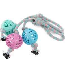 Игрушка Wogy (Воги) Для Собак Мяч с Веревкой 2424-5270 8см 125г