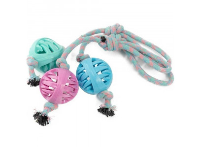 Игрушка Wogy (Воги) Для Собак Мяч с Веревкой 2424-5270 8см 125г