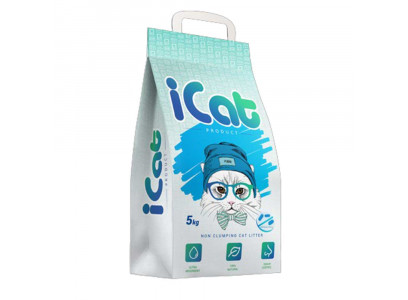 Впитывающий Наполнитель Icat (Айкэт)  Антибактериальный, 5 кг, Греция