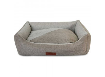 Лежанка Прямоугольная Рогожка №2, 61*45*15см, Серо-Бежевый, Рогожка