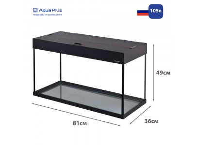 Аквариумный Комплекс Aquaplus (Акваплюс) Lux Led П120 Черный 105л, 2-Дверки Дсп А19018/218387 