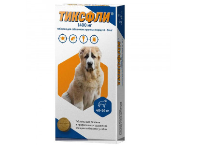 Тиксфли 1400мг От Блох и Клещей 1-Таблетка
