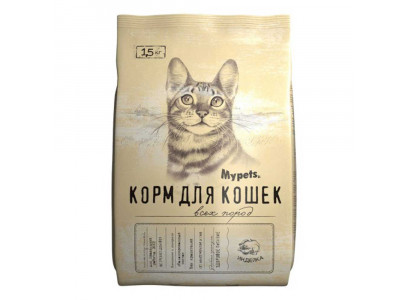 Сухой Корм Mypets (Майпетс) Для Кошек Индейка, 1,5 Кг  
