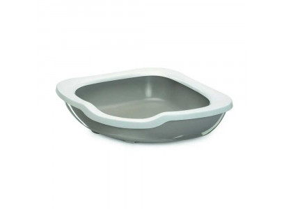 Туалет Imac (Имак) Угловой с Бортом Fred 51х51х15.5см Серый Для Кошек