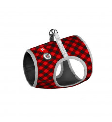 Шлея Waudog (Ваудог) с Рисунком Шотландка Красная (Размер Хs4, О/Г 36-39 См, О/Ш 26-28 См)
