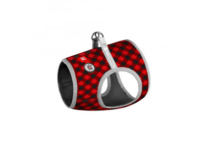 Шлея Waudog (Ваудог) с Рисунком Шотландка Красная (Размер Хs4, О/Г 36-39 См, О/Ш 26-28 См)