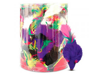 Игрушка Мышь Пушистая Для Кошек 1шт