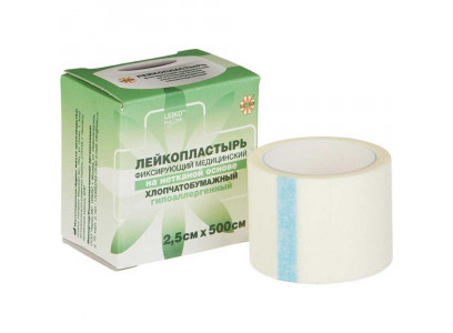 Лейкопластырь Leiko (Лейко) Нетканая Основа,1уп-8штук, 2,5*500см