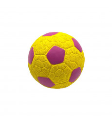 Игрушка №1 Мяч Футбольный Желто-Розовый с Пищалкой, Латекс, 6см Лс304