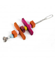 Игрушка Wogy (Воги) Для Птиц Составная с Колокольчиками На Цепочке 2024-6342 25*6*3см