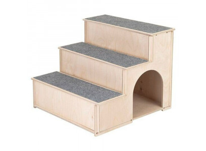 Домик-Лестница Eco (Зко) 85908 Разборный 37*38,5*33см, Фанера, Ковролин 