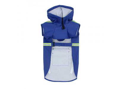 Дождевик Уют Для Собак, Светоотражающие Элементы, с Капюшоном На Липучке, 85см, Синий, Нм226695хл 