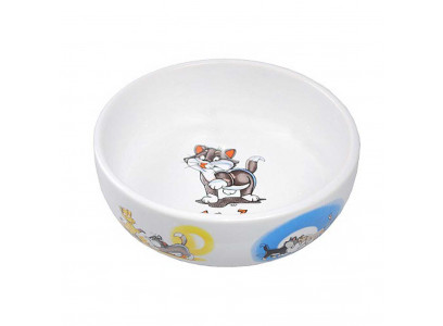 Миска №1 Керамическая, с Рисунками Котов 290мл Мкр128