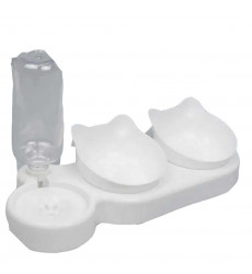 Миска Алькор с Автопоилкой Двойная, Белая Tpb01-6