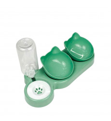 Миска Алькор с Автопоилкой Двойная, Зеленая Tpb01-5