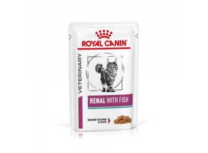 Влажный Корм Royal Canin (Роял Канин) Для Кошек Диетический Renal With Fish Для Лечения Болезни Почек в Соусе 85г 
