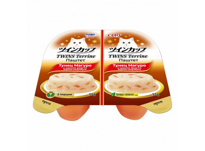 Консервы Для Кошек Inaba (Инаба) Twins 70г (35г*2шт) Паштет Тунец Магуро Куриное Филе Со Вкусом Кацуобуси