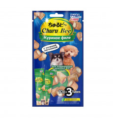Лакомство Inaba (Инаба) Для Собак Churu Bee Запеченные Трубочки Куриное Филе Здоровье ЖКТ 10г*3