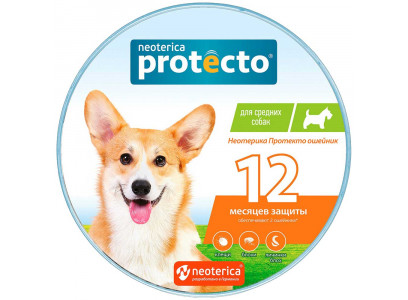 Neoterica (Неотерика) Protecto 12 Ошейник Против Клещей и Блох Для Средних Собак P310