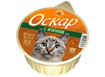 Корм Консервы Для Кошек Оскар Ягненок 100г 