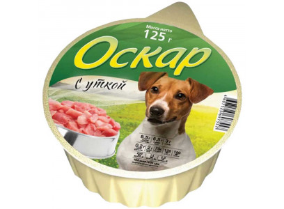 Консервы Для Собак Оскар Утка 125г