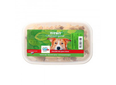 Лакомство TiTBiT (Титбит) Рогалики Из Кожи с Начинкой Банка Пластиковая 3,3л 400гр 