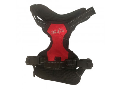 Шлейка для Собак Brava Р M Ог 56 69см Анатомическая Со Светоотрраж Полосой Красная Черная